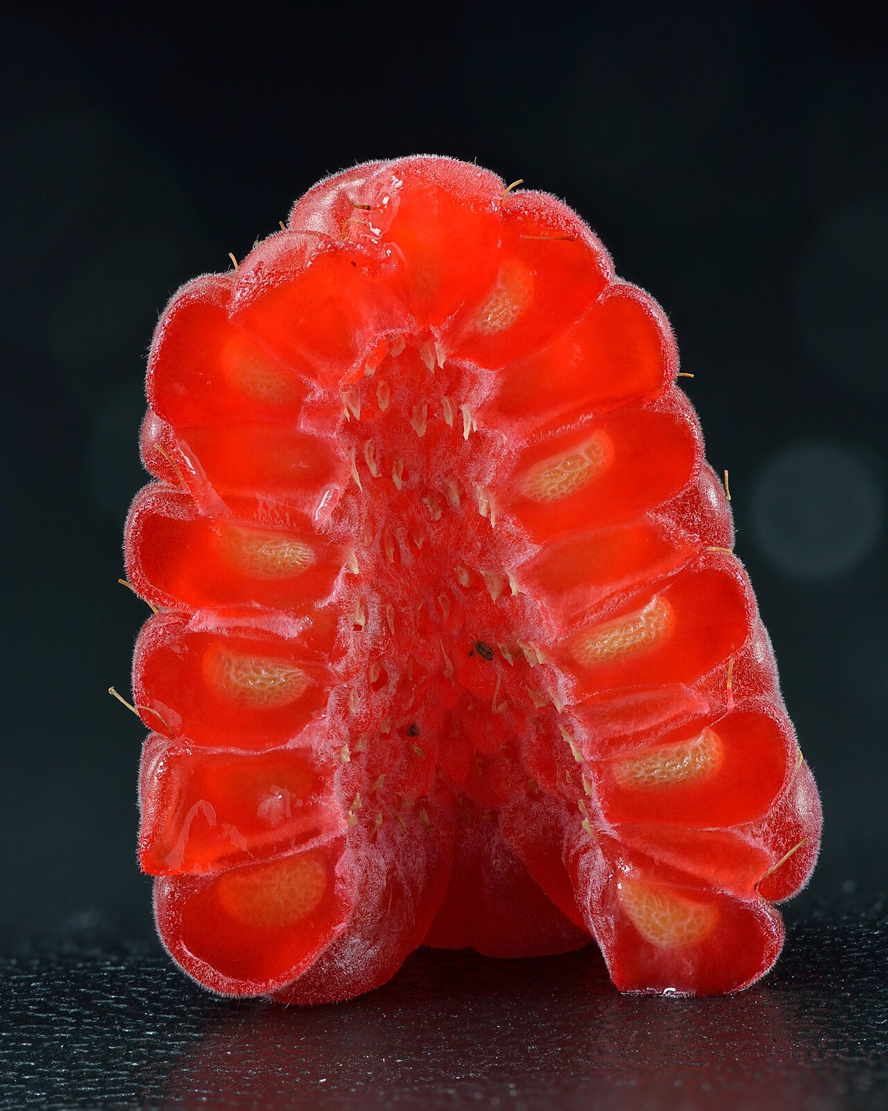 Raspberry — photo: Ivar Leidus, CC BY-SA 4.0, via Wikimedia Commons